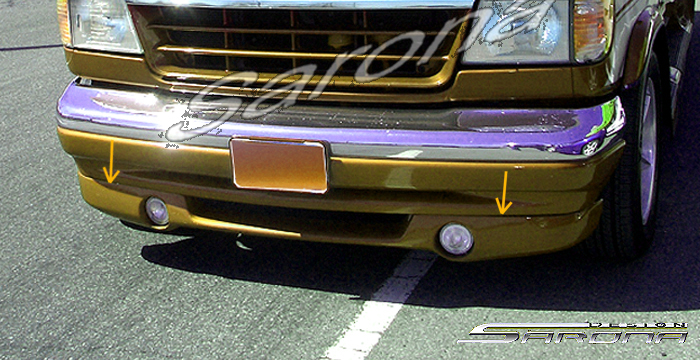 Custom Ford Econoline Van Front Bumper  All Styles Front Lip/Splitter (1992 - 1996) - $325.00 (Manufacturer Sarona, Part #FD-001-FA)